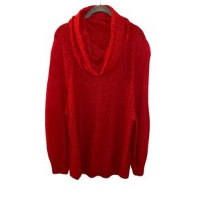 Red Lose Neck Sweater Top